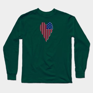 American Flag Love Long Sleeve T-Shirt